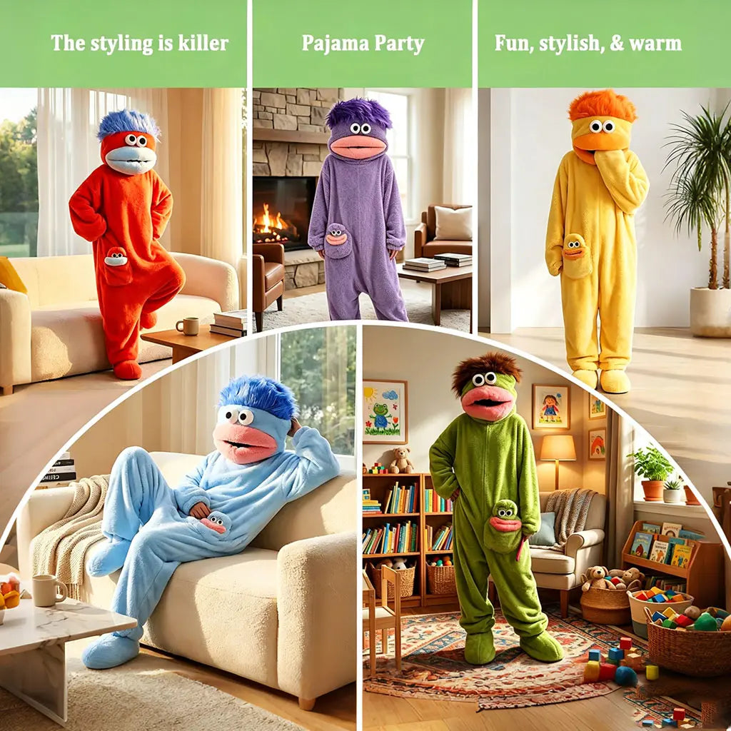 Msrlassn Cute Pajamas Wearable Blanket Hoodie